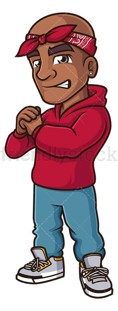 Angry Gang Member Cartoon Clipart Vector - FriendlyStock