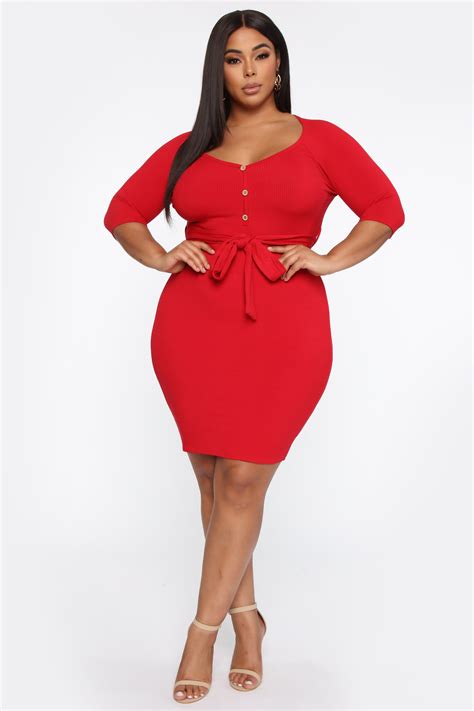 More To Give Mini Dress - Red in 2020 | Curvy red dresses, Red mini ...