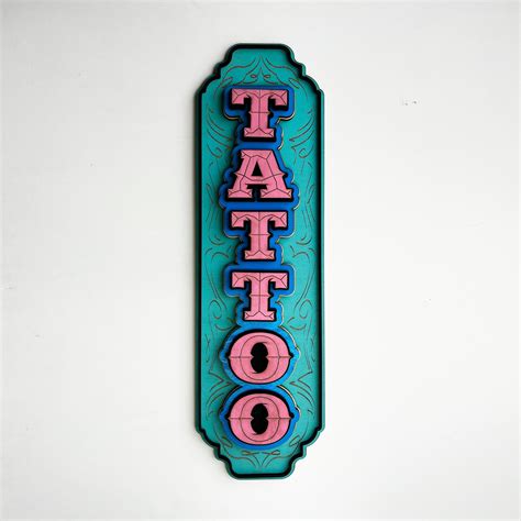 Tattoo Studio Houten Bord Voor Winkel, Studio-eigenaar, Bedrijf ...