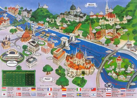 Tourist map of Budapest