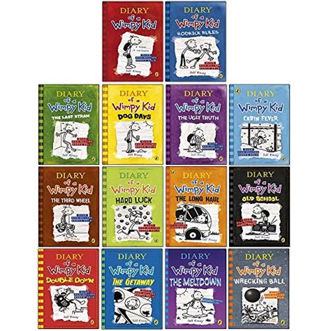 Diary of a Wimpy Kid Series Collection 14 Books Set By Jeff Kinney ...