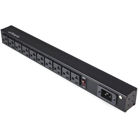 10 Outlet Rack Mount Power Strip 125V/16 Amp – 1U Horizontal 19 ...