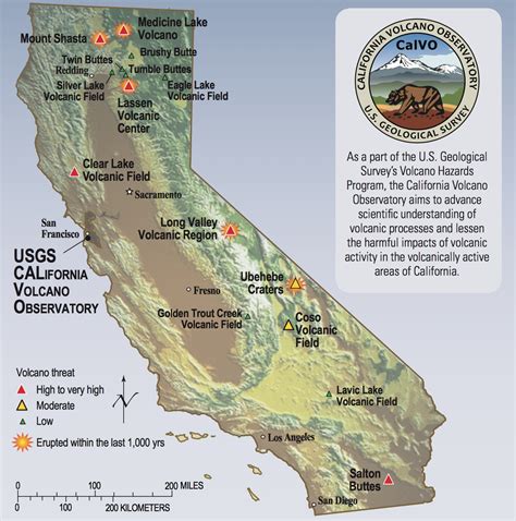 Volcanoes In California Map