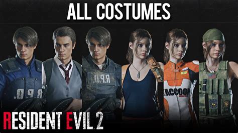 Resident Evil 2 REMAKE - ALL COSTUMES & OUTFITS (Including Leon ...