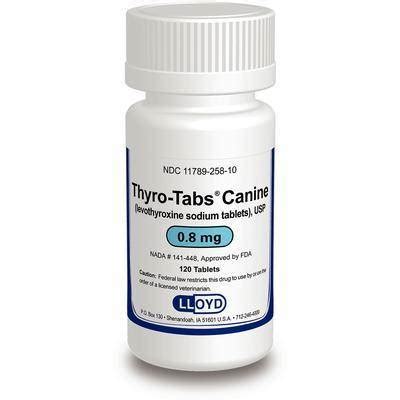 Thyro-Tabs Canine - FDA Approved Levothyroxine | VetRxDirect | 0.8mg ...