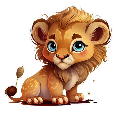 Cute baby lion clipart png, transparent background 21952387 PNG