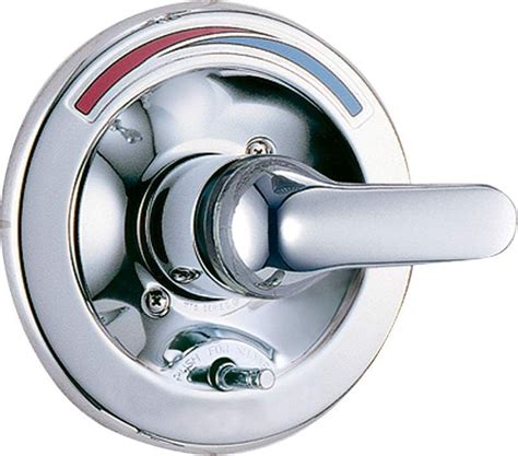 Delta T13391 Single Handle Shower Valve Trim with Push Button Diverter ...