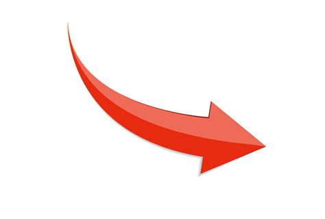 Red Arrow 3d Sign Icon. Vector illustration Isolated on White ...