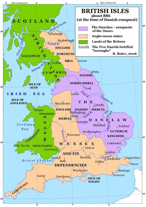 A Brief History Of The Danish Vikings And Of The Danelaw | Map of ...