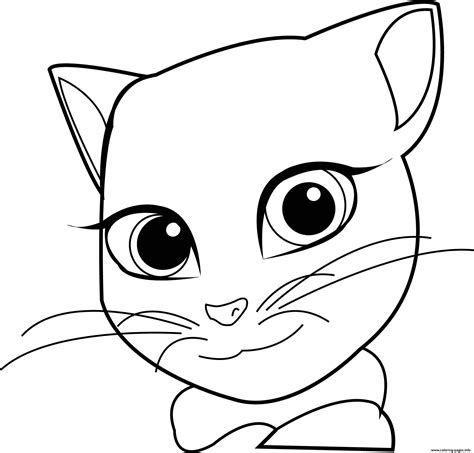 Talking Tom Cat Angela Coloring Page Talking Tom Coloring Pages ...