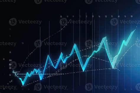 Digital chart in stock trading created with generative AI technology ...