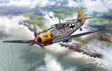 Photo Wallpaper Messerschmitt, Me-109, Battle Of Britain, - Bf 109 ...