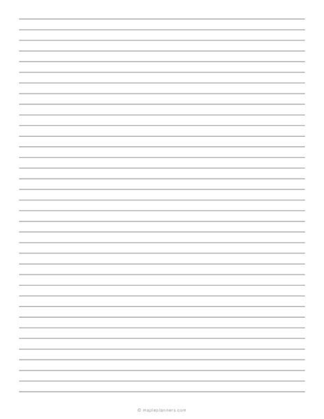 Printable College Ruled Lined Paper Template