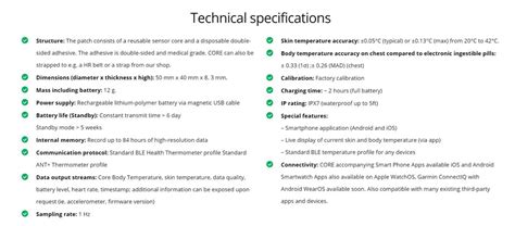 CORE BODY TEMPERATURE - THERMALPLUGmeasure and optimize