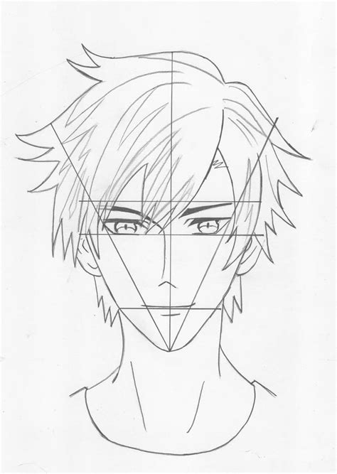 How To Draw a Anime Boy Face Step by Step | Anime face drawing, Drawing ...