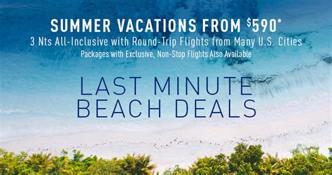 Last Minute All-Inclusive Vacation Packages - The Best Deals from ...