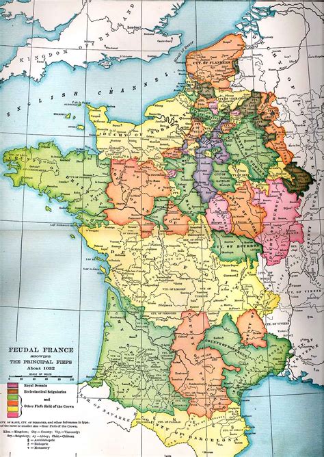 Old Map Of France