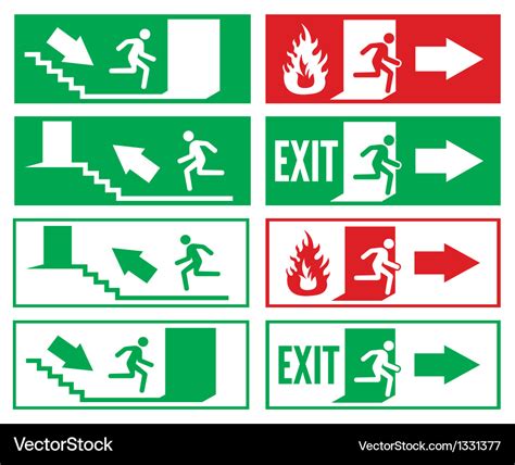 Emergency Exit Signs Template