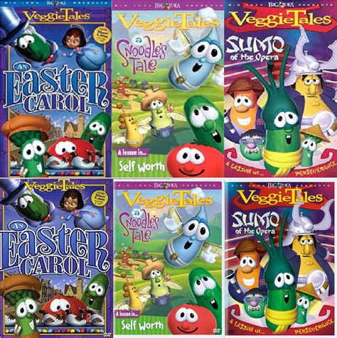 VeggieTales 2004 Triple Feature VHS and DVD by VeggieFan2000 on DeviantArt