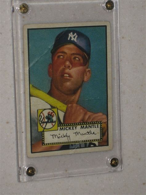 1952 Topps Mickey Mantle Rookie Card in a Screwdown Case | Etsy ...