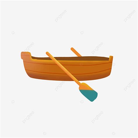 Wooden Boat Clipart PNG Images, Hand Drawn Cartoon Small Wooden Boat ...