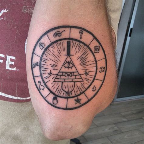 Bill Cipher Tattoo | Gravity Falls Nerdy Tattoos, Cartoon Tattoos, Mini ...