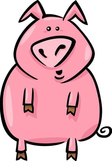 Cartoon fat Pig sands straight free image download