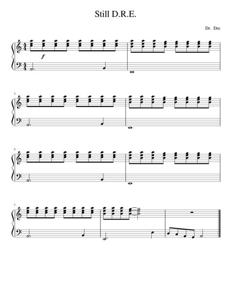 Still D.R.E. – Dr. Dre Sheet music for Piano (Solo) | Musescore.com