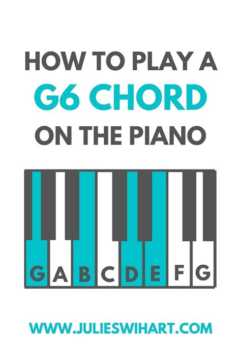 How to Play a G6 Chord on the Piano in 2021 | Piano chords chart, Learn ...