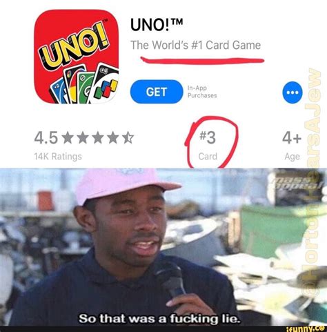 UNO!TM The World’s #1Card Game So that was a fucking lie. - ) | Funny ...