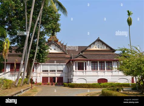 Architecture of ancient town in Luang Phrabang, Laos. The city was the ...