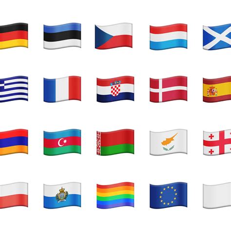 Vector Emoji Flags Europe