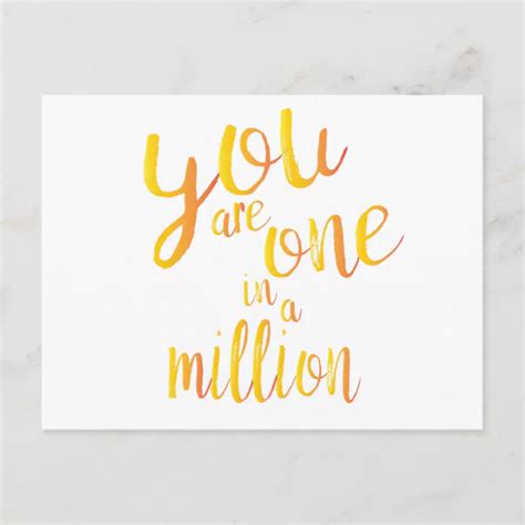 One In a Million Postcard | Zazzle