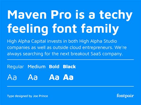 Maven Pro - Free Sans-Serif Font - Fontpair