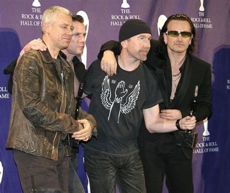 U2 Rock and Roll Hall of Fame Induction in the Press Room, very late ...