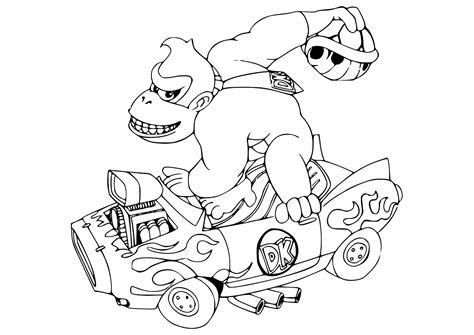 Mario Kart Printable Coloring Pages