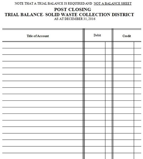 Free Trial Balance Template (Excel, Word, PDF) - Excel TMP