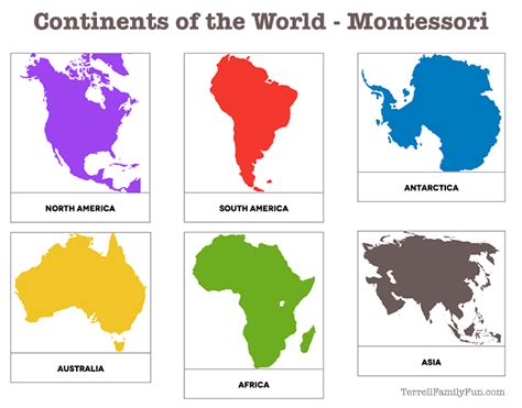 Interesting Globe Continent Templates Continents Simple What Are The ...