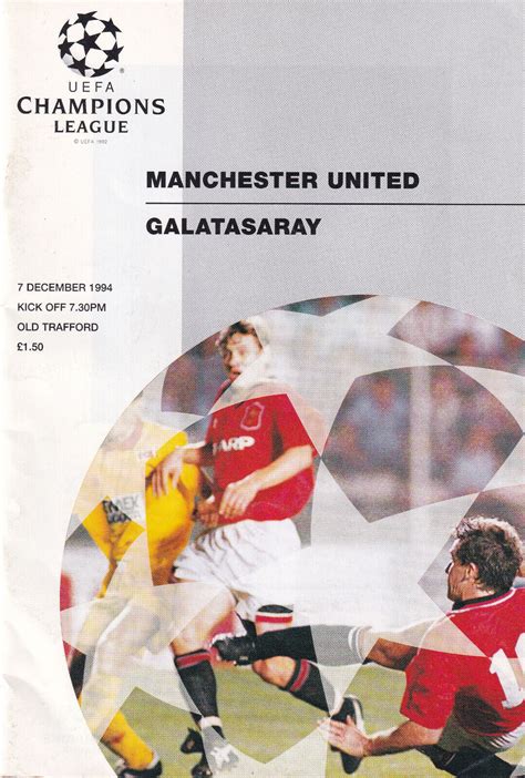 Manchester United v Galatasaray both Programmes home and away 1994/95 ...