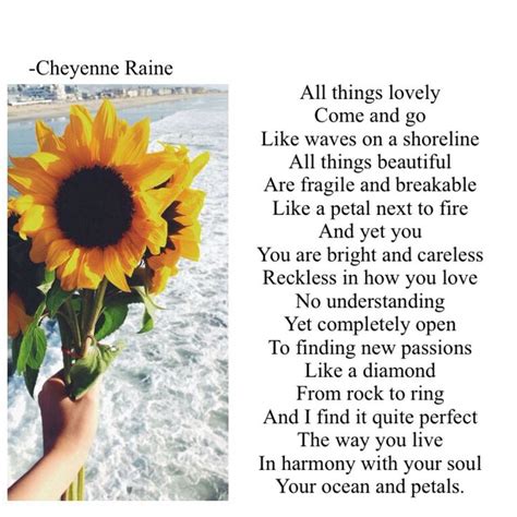 Sunflower poem poetry love lovely things beautiful ocean waves tide ...