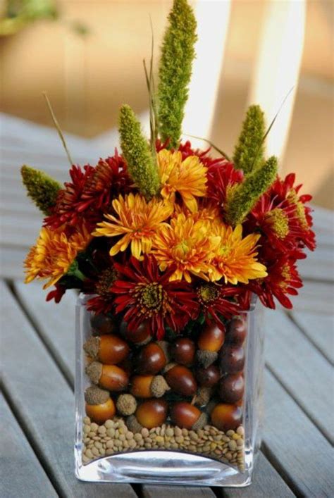 Déco d'automne DIY avec des glands - 35 idées magnifiques | Fall flower ...