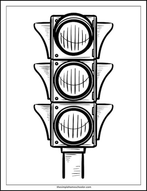 Traffic Lights Coloring Pages