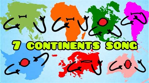 Animated 7 Continents Song for kids | Let's learn the continents by ...