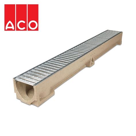 Aco Drainage Channel RainDrain 1m Polymer with Galvanised Grating | Melbros