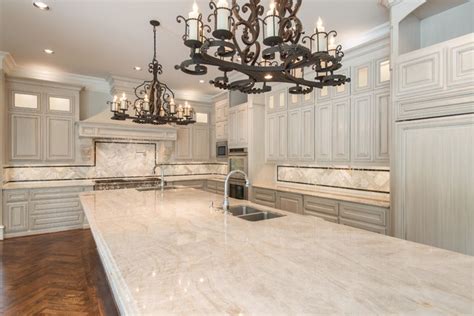 Taj Mahal quartzite kitchen- Dallas - Traditional - Kitchen - Dallas ...