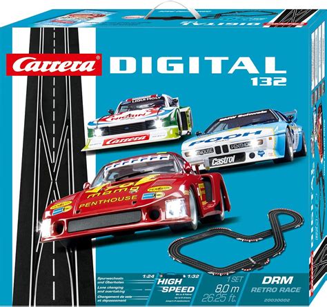 Carrera 30002 DRM Retro Race 1/32 Slot Car set.