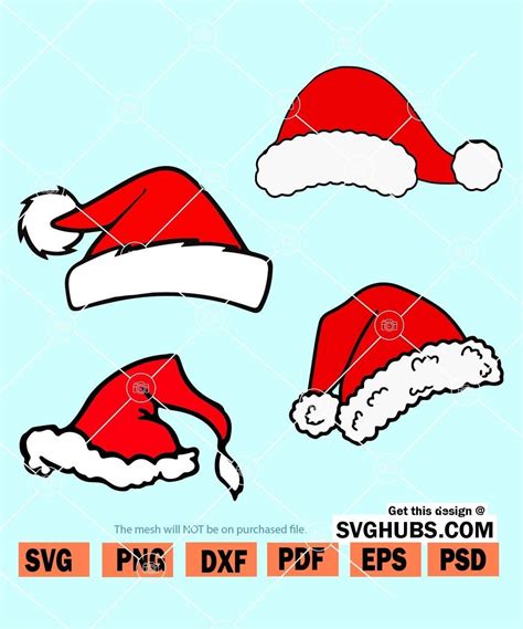 Santa Hat SVG Bundle, Christmas SVG Bundle, Santa Hat SVG,