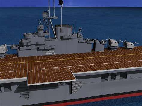 Essex class aircraft carrier Free 3D Model - .obj - Free3D