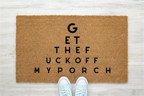 Get the F off My Porch Door Mat Funny Door Mat House Warming - Etsy ...