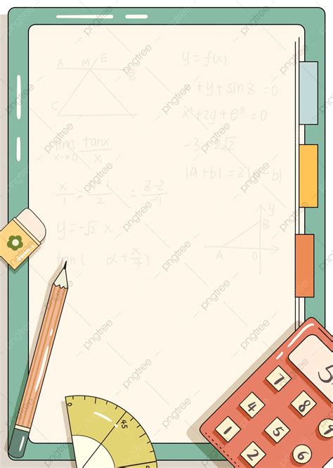 Fondo De Borde Verde De Educación Matemática, Matemáticas, Educación ...